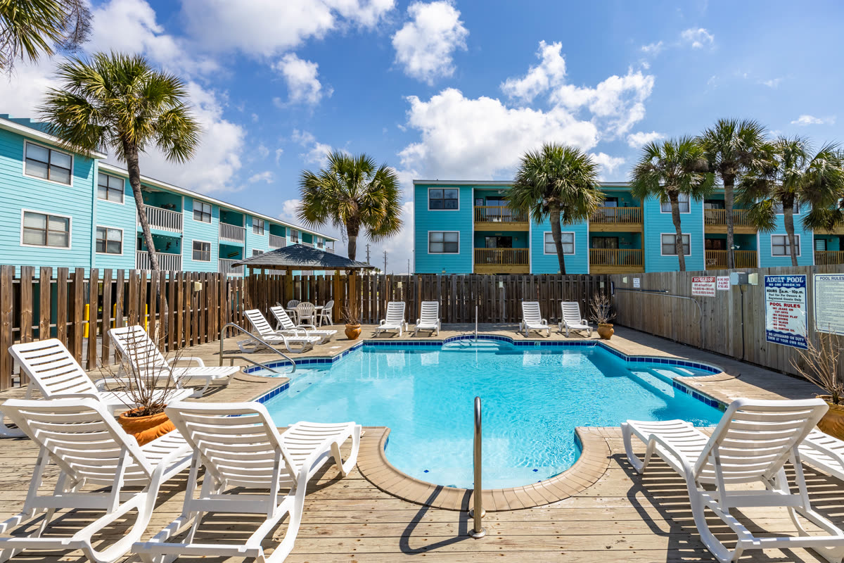 Pool overhead view of the complex